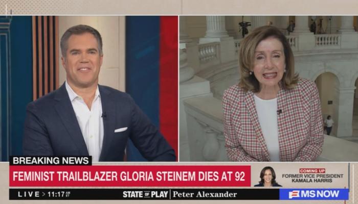 MS NOW’s Peter Alexander Makes Gloria Steinem Death About Republicans