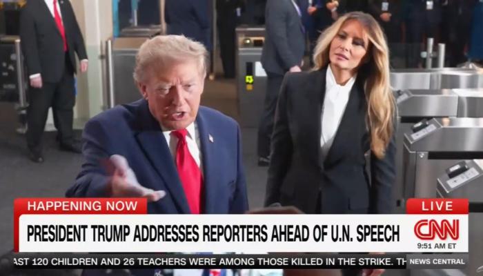 Trump Confronts CNN's Kaitlan Collins at UN Before General Assembly Speech
