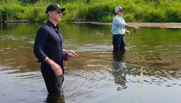 Gavin Newsom and Jake Tapper Performative Fly Fishing Brutally Mocked by Wildlife Experts