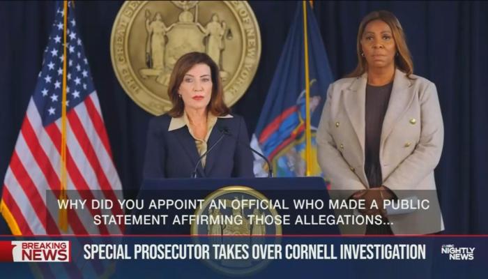 Nbc Only Network Focus Letitia James Cornell Case Appointment