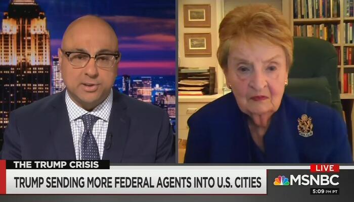 Ali Velshi and Madeleine Albright