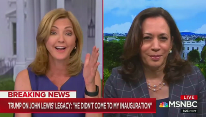Chris Jansing and Kamala Harris