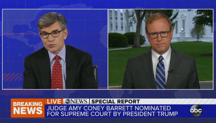 George Stephanopoulos and Jon Karl George Stephanopoulos and Jon Karl