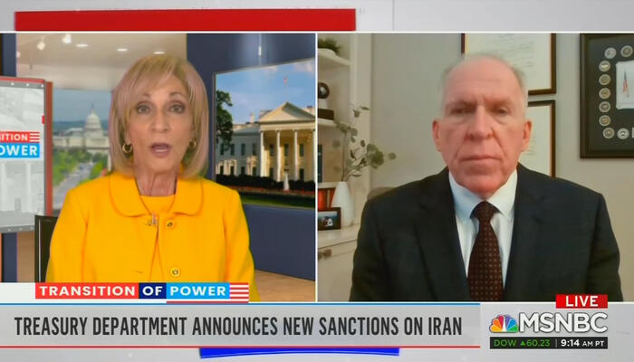 Andrea Mitchell and John Brennan