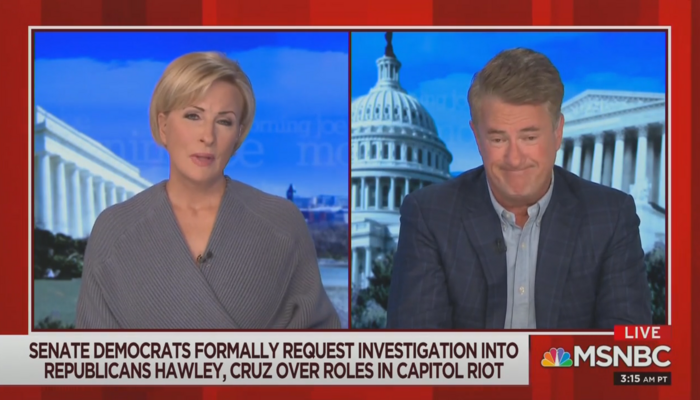 Mika Brzezinski Joe Scarborough MSNBC Morning Joe 1-22-21