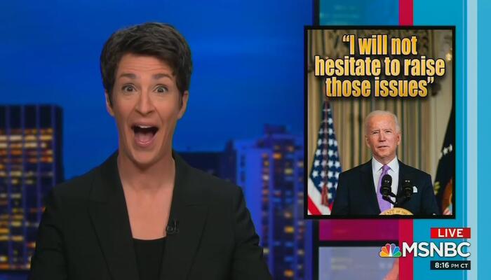 Rachel Maddow Happy About Biden Administration